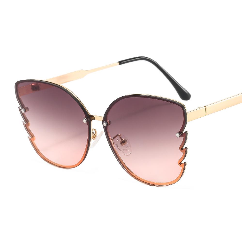 2024 Fashion Trend Eyeglasses Frames With Diamond Half Frame Manufacturers Big Frame Luxury Butterfly Sunglasses Women