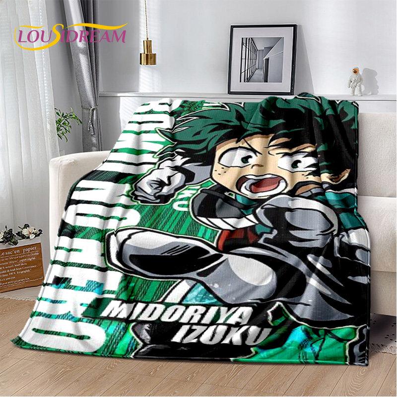My Hero Academia Anime Cartoon pătură moale de pluș, pătură de flanel pătură pentru sufragerie dormitor pat canapea husă de picnic 3D