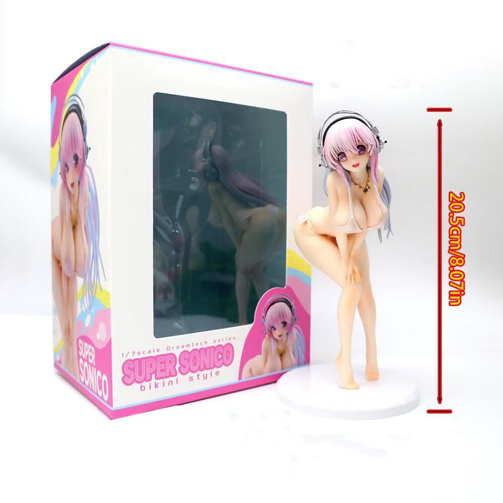 Super uwalniająca fala w stylu S ze słuchawkami rysunek zabawka strój kąpielowy Sonico z lodami seksowny model lalki