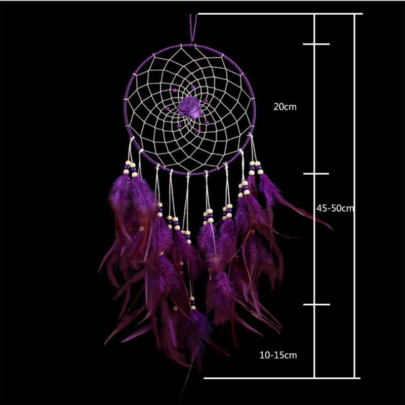 Dream Catcher Wall Decor Boho Feather Hanging Ornament Home Decoration Craft Gift for Bedroom Living Room Balcony Outdoor Car