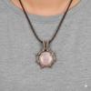 Rose Quartz Gemstone Pendant  Copper Wire Wrapped Jewelry Unique Boho Healing Stone Pendant for Women