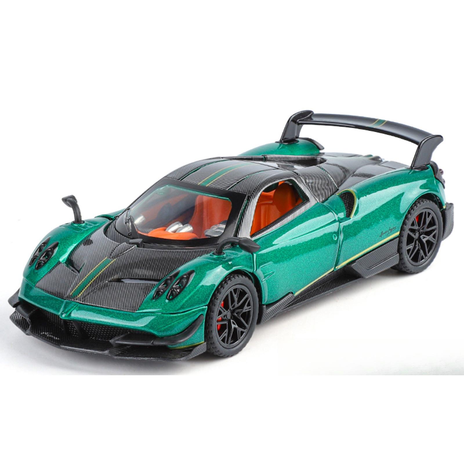 

Спортивный автомобиль Pagani Huaya BC в масштабе 1/32, литая модель автомобиля со звуком и светом, детская игрушечная машинка, подарок для мальчиков старше 3 лет зелёный