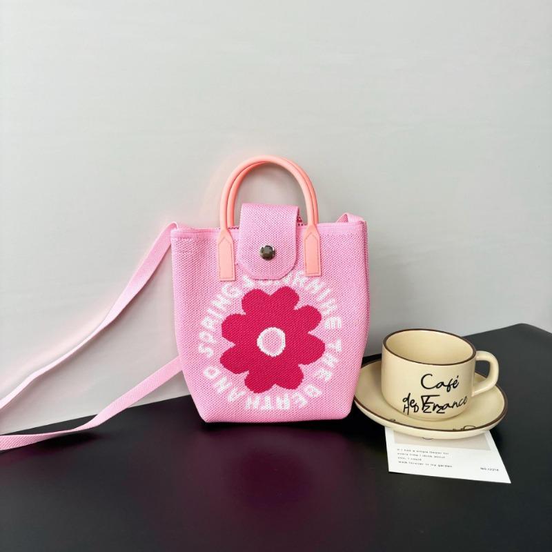 Premium new cute cartoon knitted mobile phone bag adjustable messenger handbag niche versatile dopamine bag