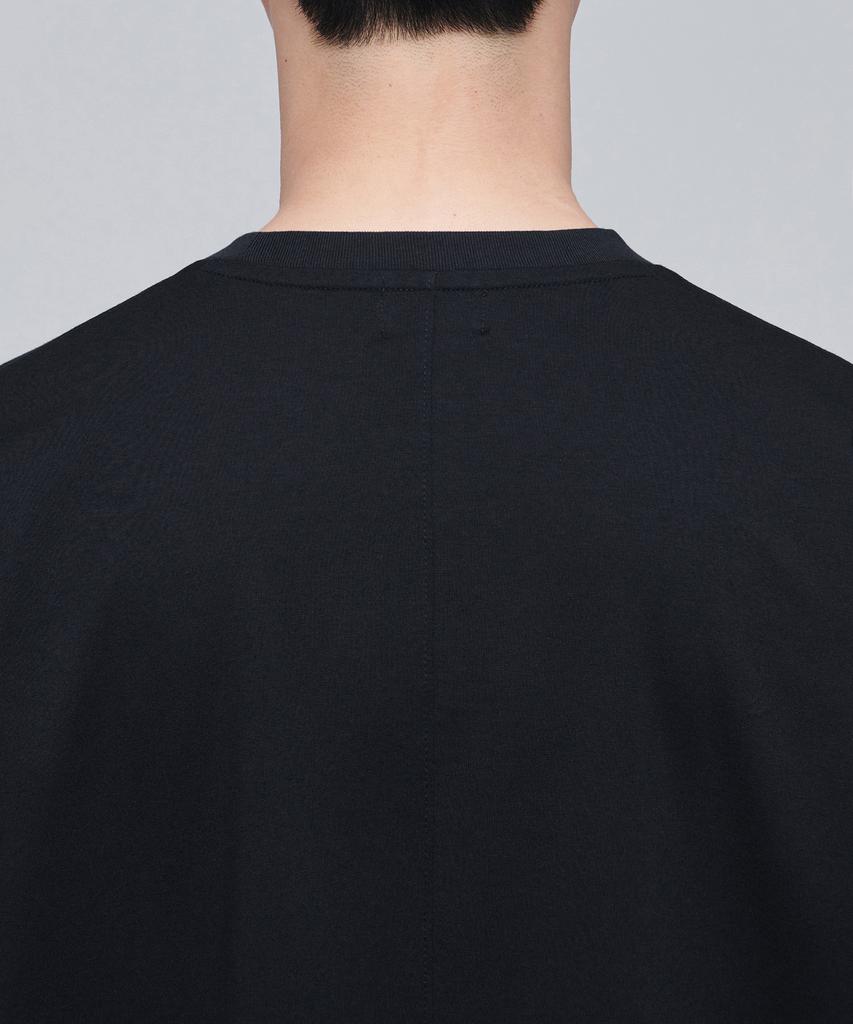 MUSINSA STANDARD Ponte Dolman Sleeve Oversized T-Shirt [Black]