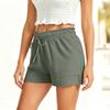 Pantaloncini Casual da Donna a Vita Alta con Tasche Estate Vestibilità Larga Vita Elastica Coulisse Gamba Larga