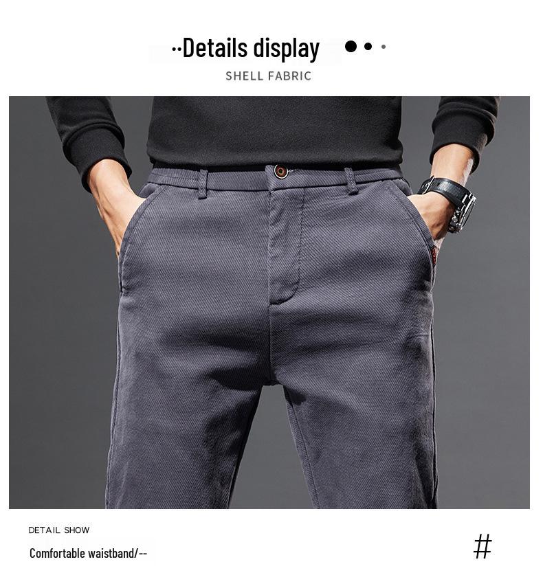 2025 Spring Men's Slim-Fit Casual Straight Pants - Versatile Light Business Trousers with Stretch