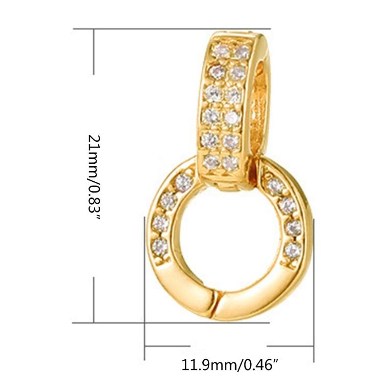 Exquisite Copper Connector with Micro Pave Cubic Zirconia Jewelry Findings Enhancer Clasps for Customized Accessories