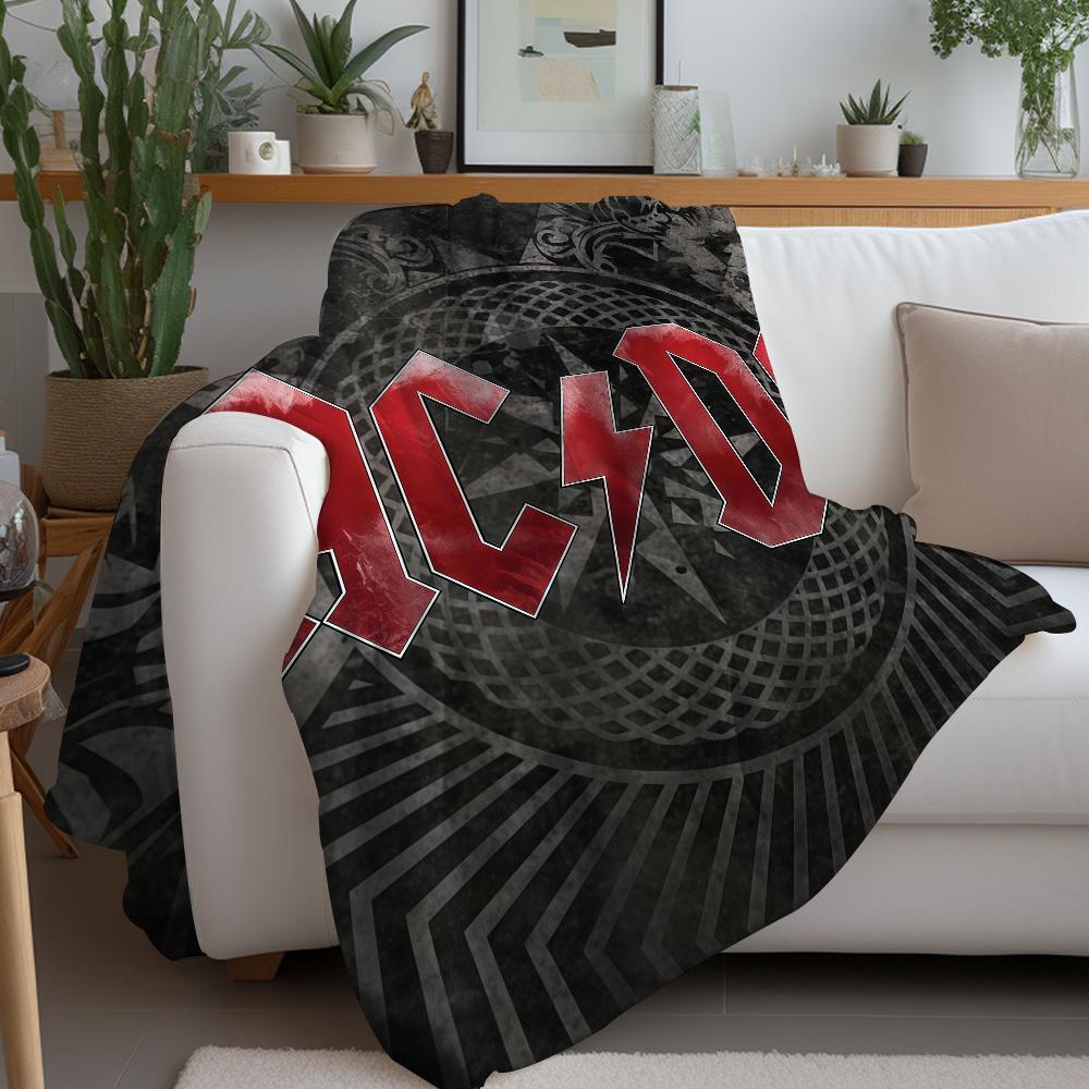 Rock Band A-ACDC Blanket Warm And Soft Suitable For Bedroom Living Room Sofa Bed Office Travel Camping