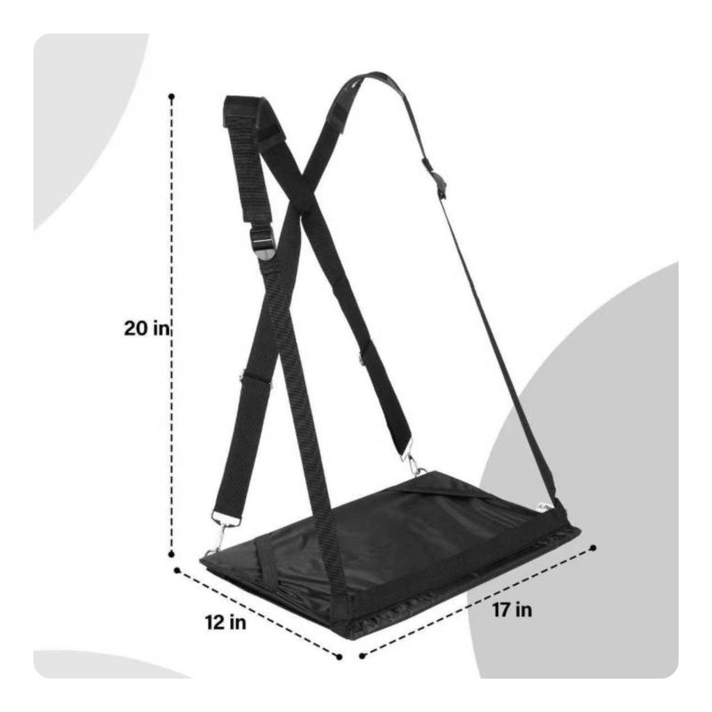 Laptop Harness with Support Adjustable Wearable Desk Mobile for Travel
