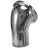 Authentic SBC BBC 45° Swivel Polished Water Neck Thermostat Housing For Chevy V8 350 454, Silver