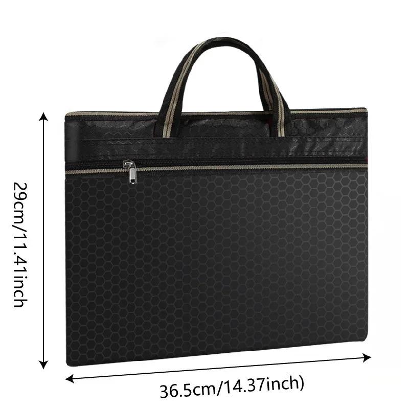 Large Capacity Briefcases Handbag Document Laptop Organize Pack Book Business  Electronic Storage Pouch Supplies Accessories