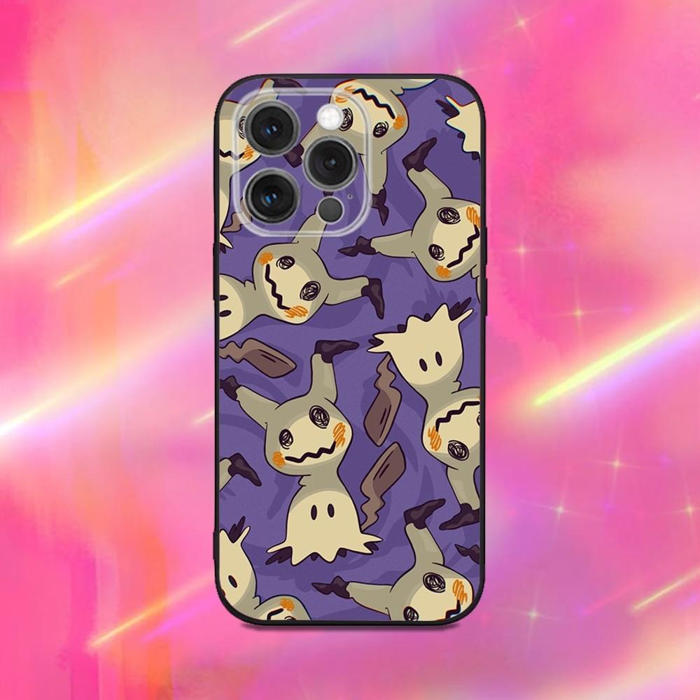 

Cute M-Mimikyues Phone Case For iPhone 16,15,14,13,12,11,Pro,Max,Plus,X,XS,XR,SE,8,7,Mini,Soft Silicone Black Case iPhone16
