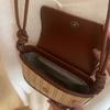 Summer New Grass Woven Handheld Bags Color Blocking Splicing Fashion Bucket Bags Leisure Versatile Crossbody Bags Shoulder Bags