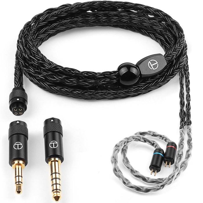 TRN T2 Pro Replacement Cable – 2Pin, 3.5/4.4mm – 16-Core OFC Silver-Plated IEM Earphone Upgrade Cable (T2 Pro 2pin)