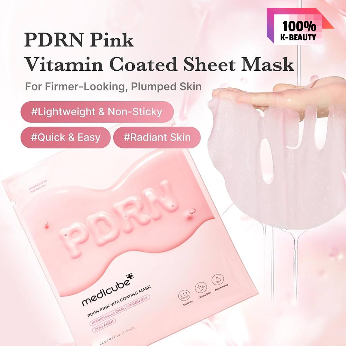Medicube Salmon DNA PDRN Pink Vita Coating Sheet Mask 10ea