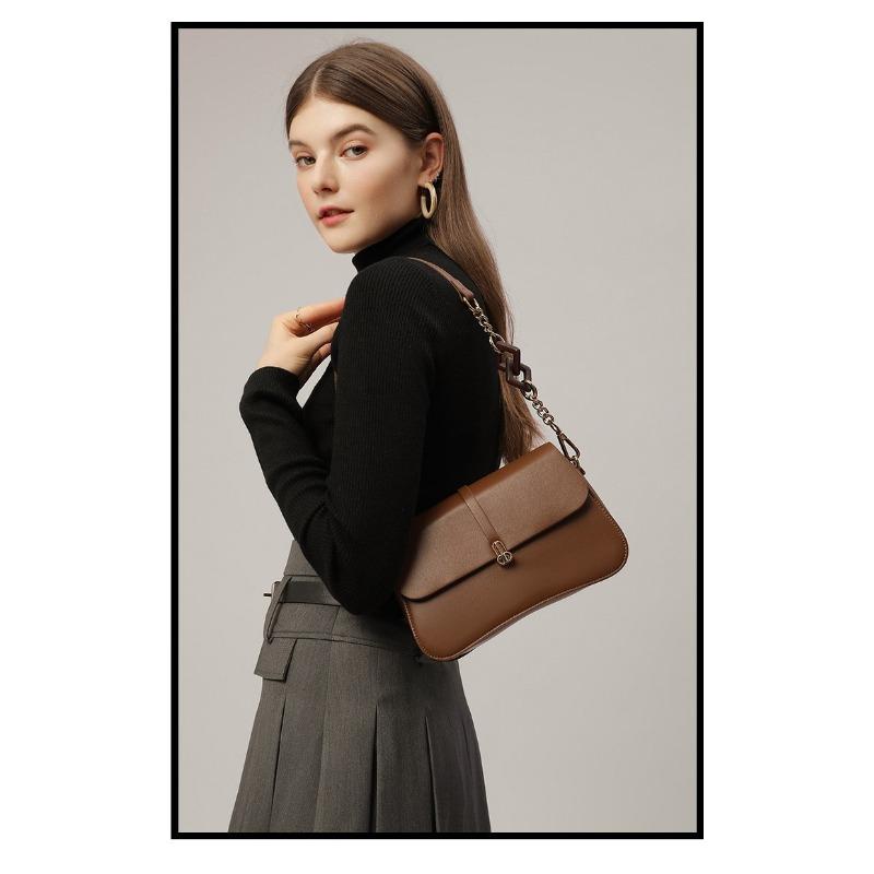 

New Women s Handheld Shoulder Bag темно-коричневого