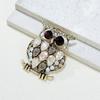 New Exquisite Retro Alloy Rhinestone Owl Brooch High-end Versatile Women's Clothing Corsage Jewelry Pin