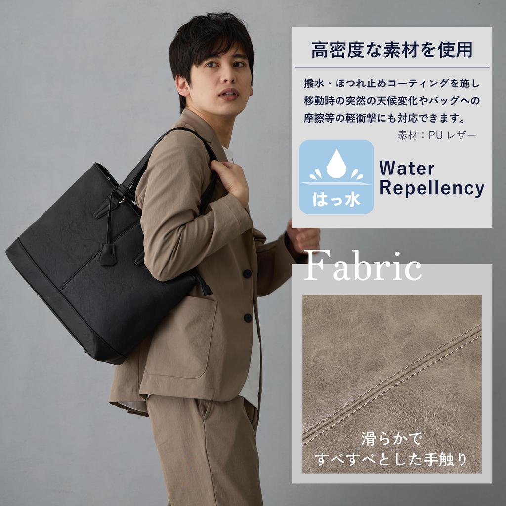 Guccio Italy Large Capacity Lightweight PU Leather Tote Fits A4 and Perfect for and Italy Men's Water-Repellent Bag, 14-inch PCs, Business, Casual,