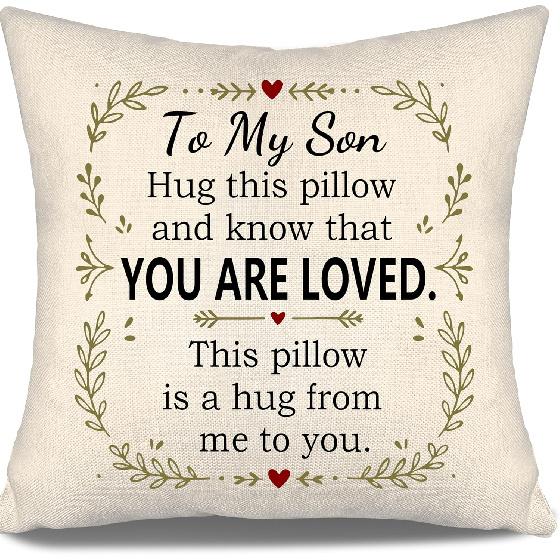 Daughter Hug This Pillow and Know That You Are Loved This Pillow Is A Hug from Me To You Throw Pillow Covers for Daughter from Mom Dad Birthday Gift