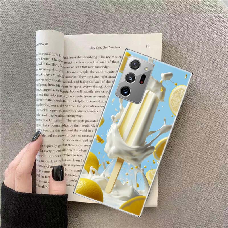 Colorful Ice Cream and Popsicles Phone Case For Samsung Galaxy S25 Edge S24 S23 FE S22 S26 Ultra S21 S20 S10 Plus Capa Soft