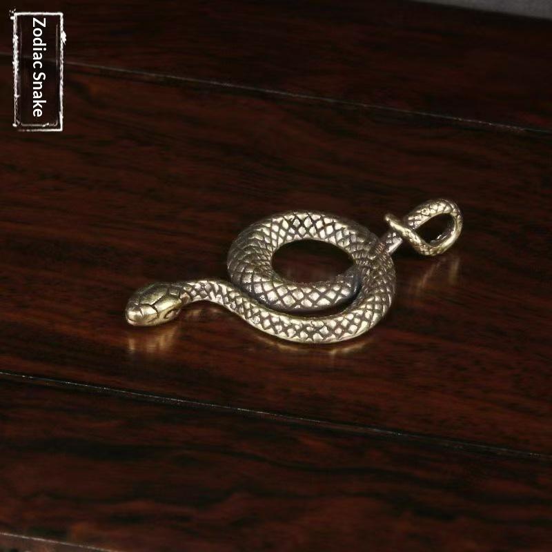 Vintage Alloy Snake Figurine Fine Carving For Figurine Decor Gifts For Snake Lovers
