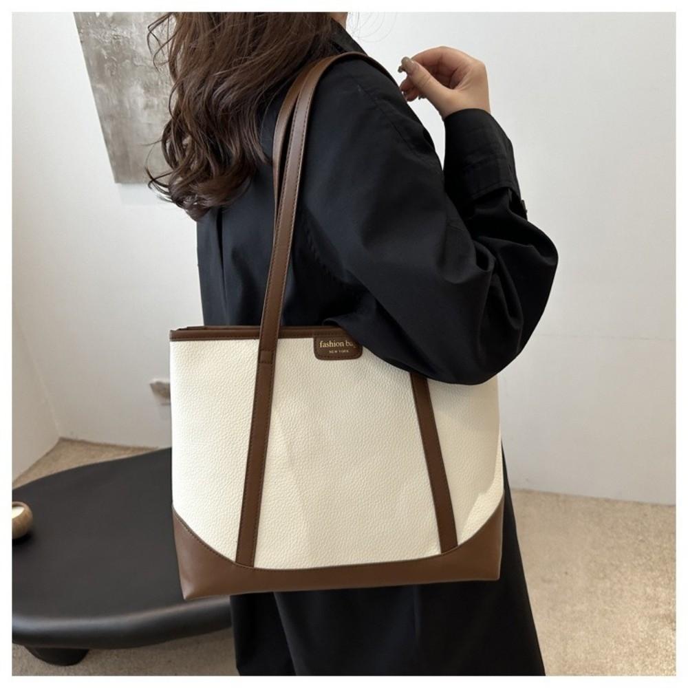 Large Capacity PU Tote Bag Handbag Ladies Commute Bag Fashion Women Shoulder Bag Women
