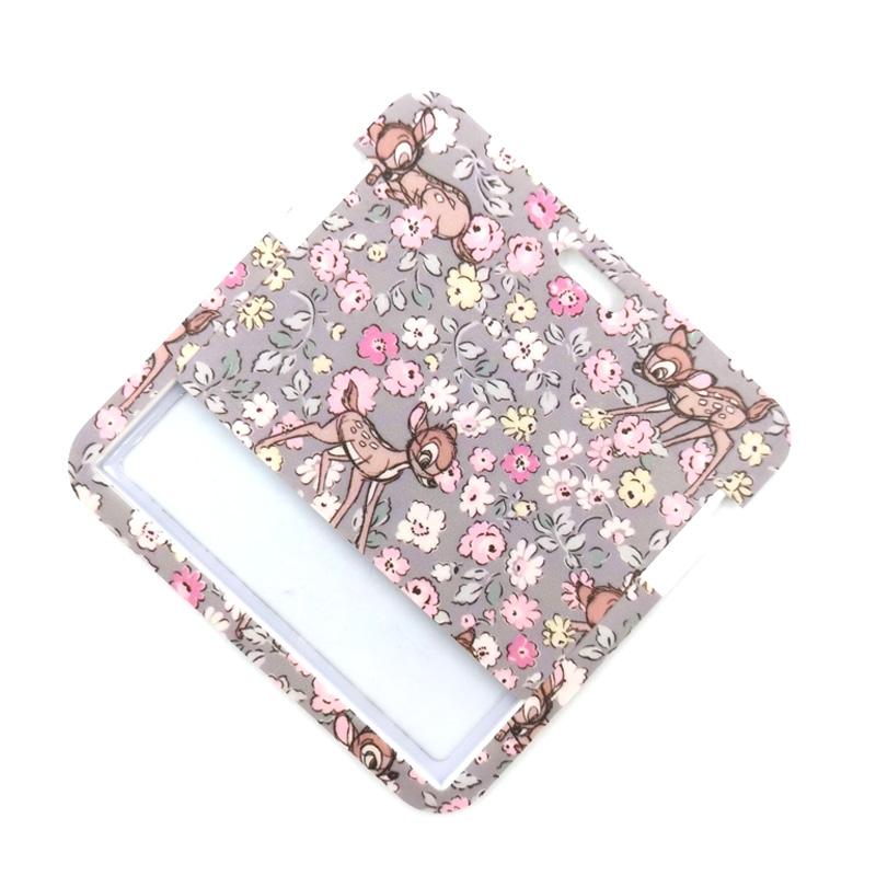Disney Bambi Deer Lanyard Credit Card ID Holder Bag Student Women Travel Card Cover Badge Car Keychain Decorations
