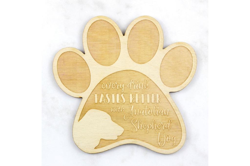 Anatolian Shepherd Dog, Turkish Kangal Dog – Mug coaster, engraved coaster with dog | Art-Dog