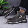 2026 New Martin Boots Men's Fashion Autumn and Winter Casual British Retro Locomotive Leather Surface Middle Help Wear-resistant Men's Shoes