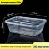 Huinizi 750ml Rectangular Disposable PP Food Containers