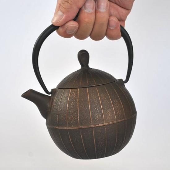 Ichiudo Nanbu Eisenware Kupfer Schwarz Teekanne, Kurumi, 0,5L,