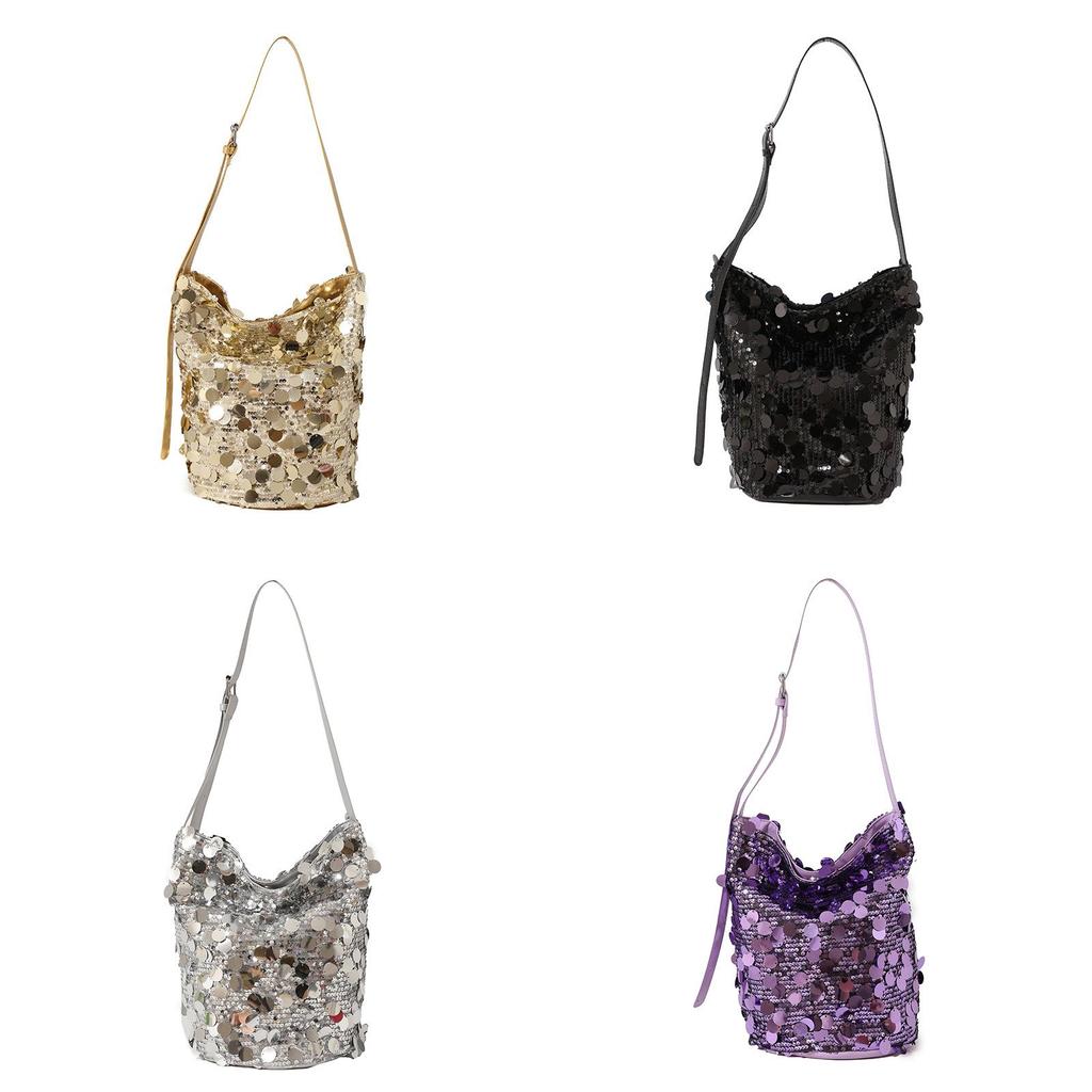 Shimmer Chain Shoulder Bag With Magnetic Closure For Casual Night Out