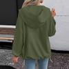 Women's Casual Hooded Zip Up Jacket with Pockets