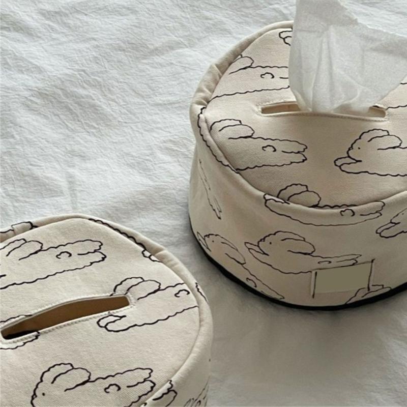 Modern Round Cotton Tissue Dispenser For Home Office Decoration Space Saving Design Quick Drying Ideal Gift Choice