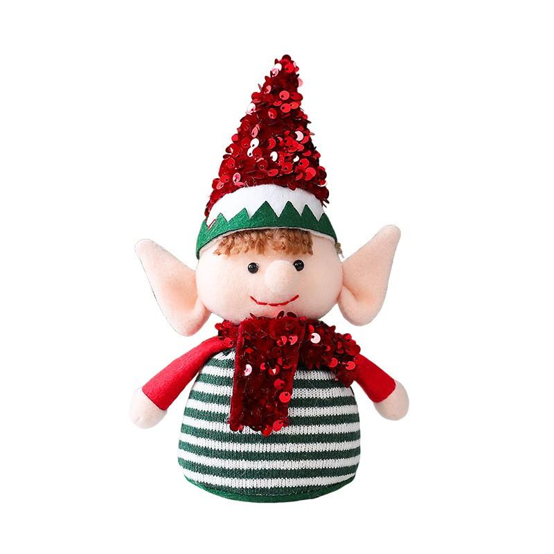 Christmas Decorative Plush Elf Ornament Tree Home Holiday Display 20cm
