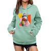 Women's Winter Christmas Printed Pullover Hooded Sweatshirt Fleece Long Sleeve Sweatshirt