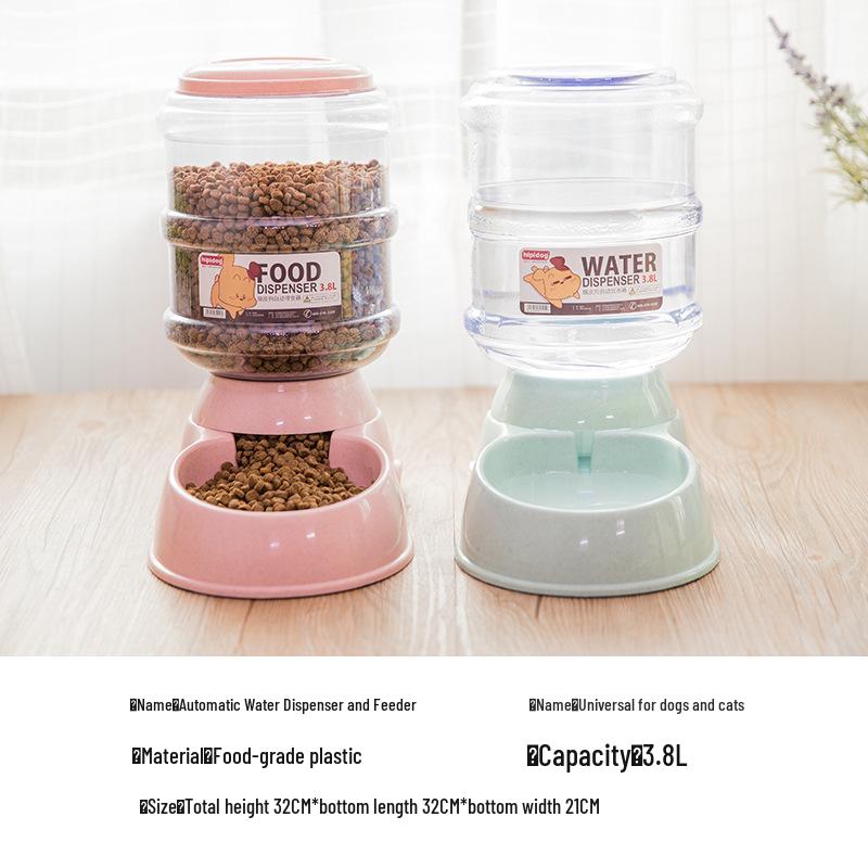 3.8L Automatic Pet Water Dispenser & Feeder for Cats and Dogs