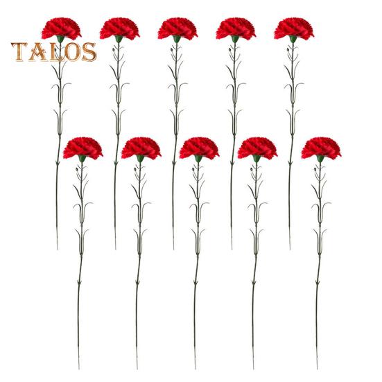 

1/10 шт. искусственная красная гвоздика, реалистичный искусственный шелковый цветок, свадебный, внутренний, офисный, центральный элемент, украшение из искусственного цветка, подарок на День матери 10pcs