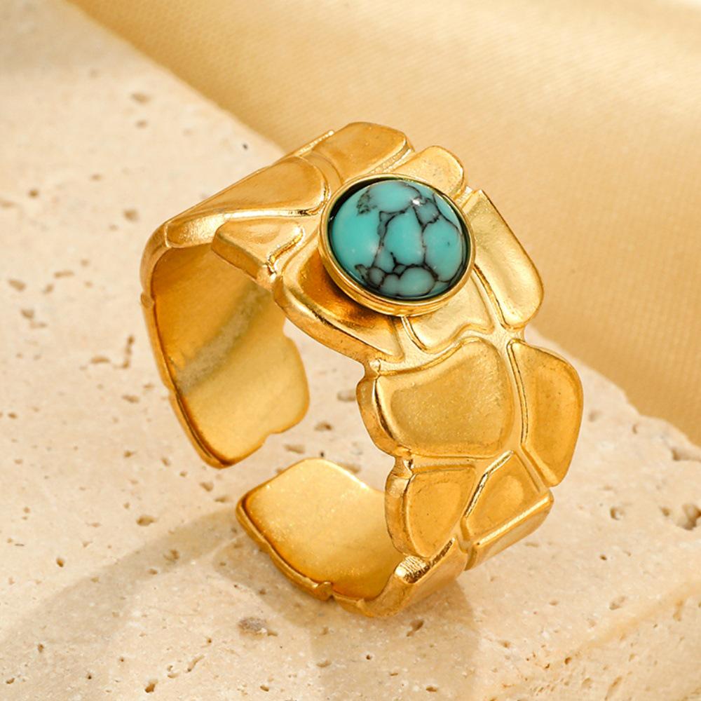 Adjustable Bohemian Style Non-Fading Women's Titanium Steel Ring