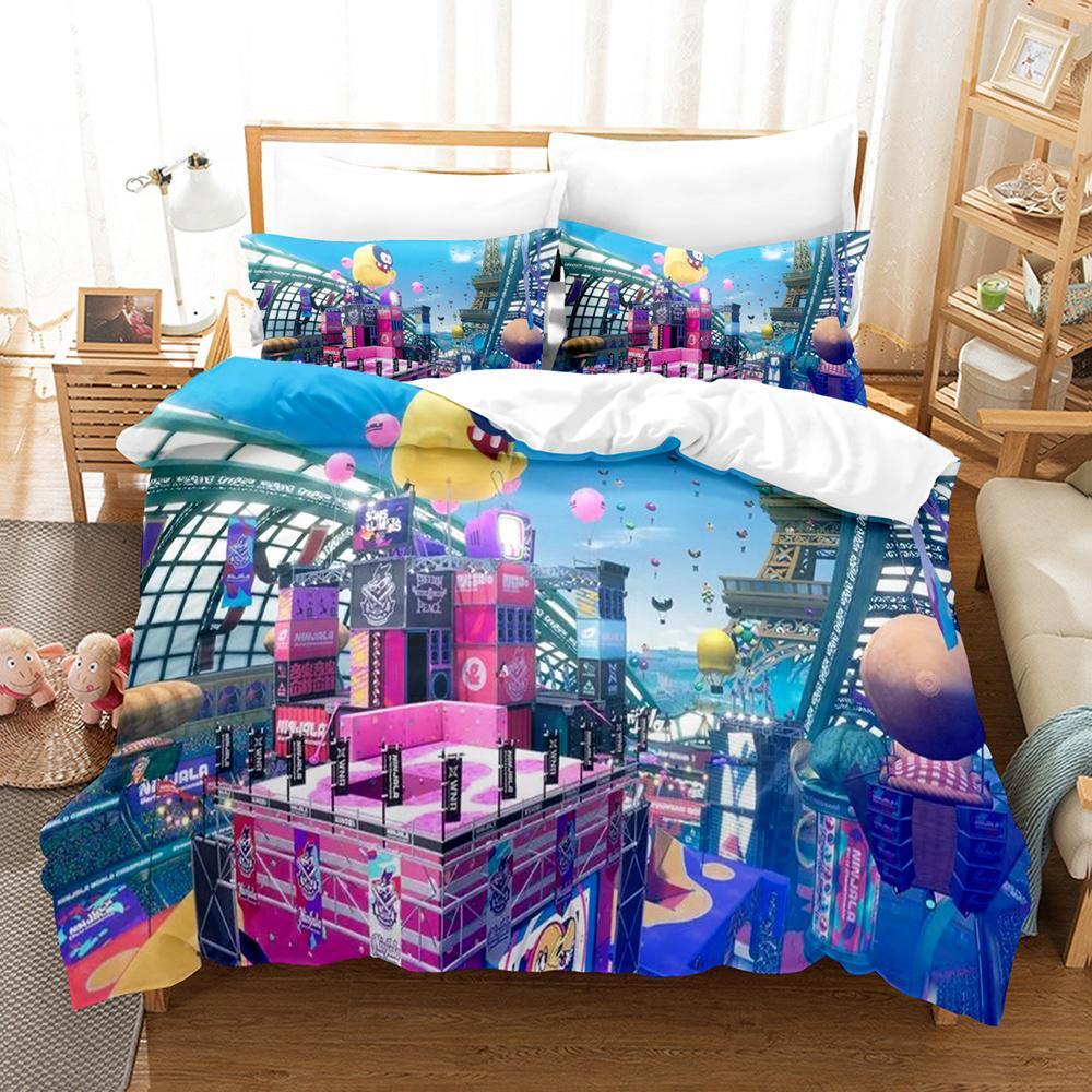 Game Ninjala Bedding Set Single Twin Full Queen King Size Bed Set Adult Kid Bedroom Duvet Cover Sets 3D Print Kawaii Kids Camas