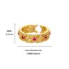 Court Style Retro Gold Copper K Gold-plated Ring Women's Light Luxury Fashion Micro-inlaid Zircon High-end Exquisite Ring