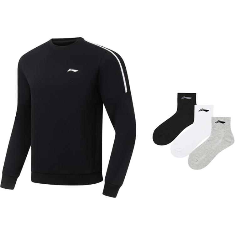 Li Ning Fitness Series Sweatshirt Men's Black AWDU915-1