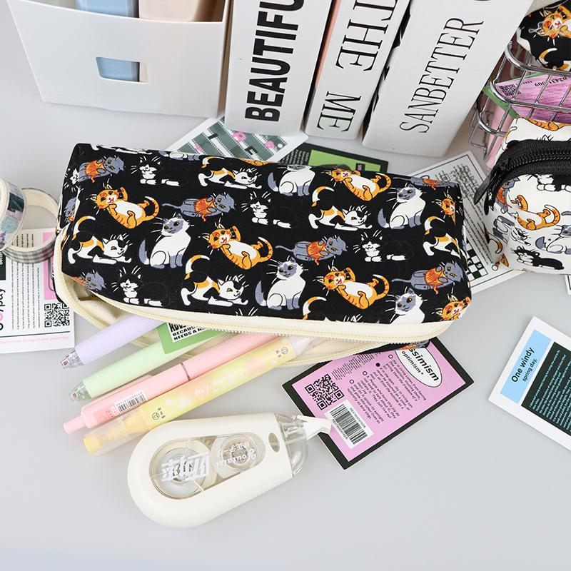 Naughty Cat Pencil Case, Large Capacity Pencil Case, Stationery Box, Back-to-school Supplies,