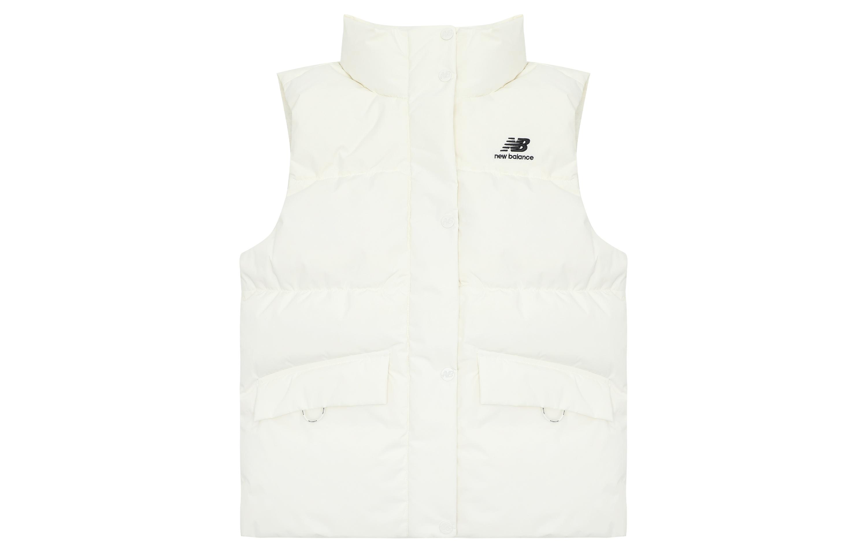 New Balance Down Vests Women s White Stand Collar Thickened Other 5JC44192-IV M