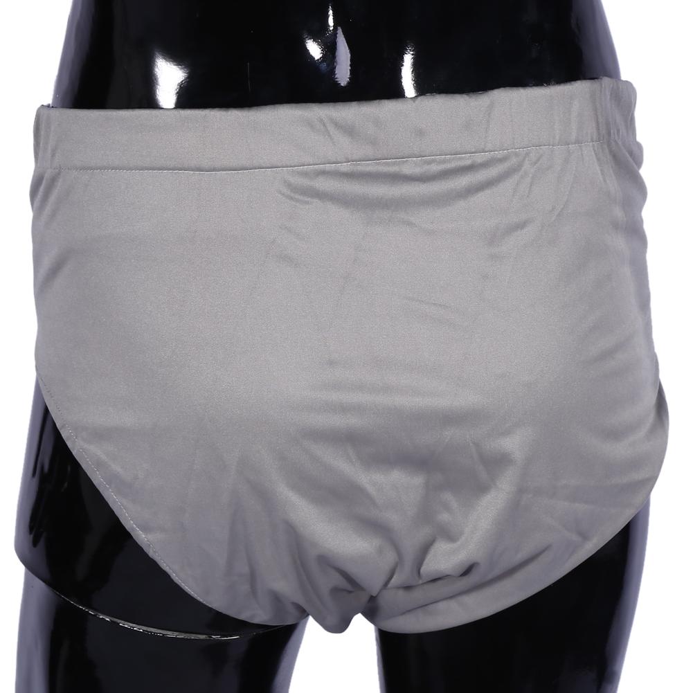 New Adult Washable Adjuatable Incontinent Care Cloth Diaper Brthable Nappy Pants(Gray)