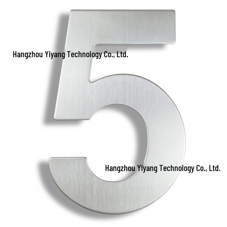 15CM 3D Stainless Steel Outdoor House Number - 6 Inch