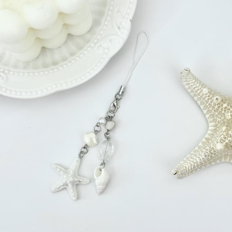 

Цветная ракушка, ракушка, морская звезда, бусина, брелок, подвеска для рюкзака, цепочка для мобильного телефона, шнурок, мультяшный, милый, подвеска для сумки, украшение, подарки