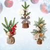 25cm Christmas Decoration Mini Christmas Tree Ornament For Desktop Window Display