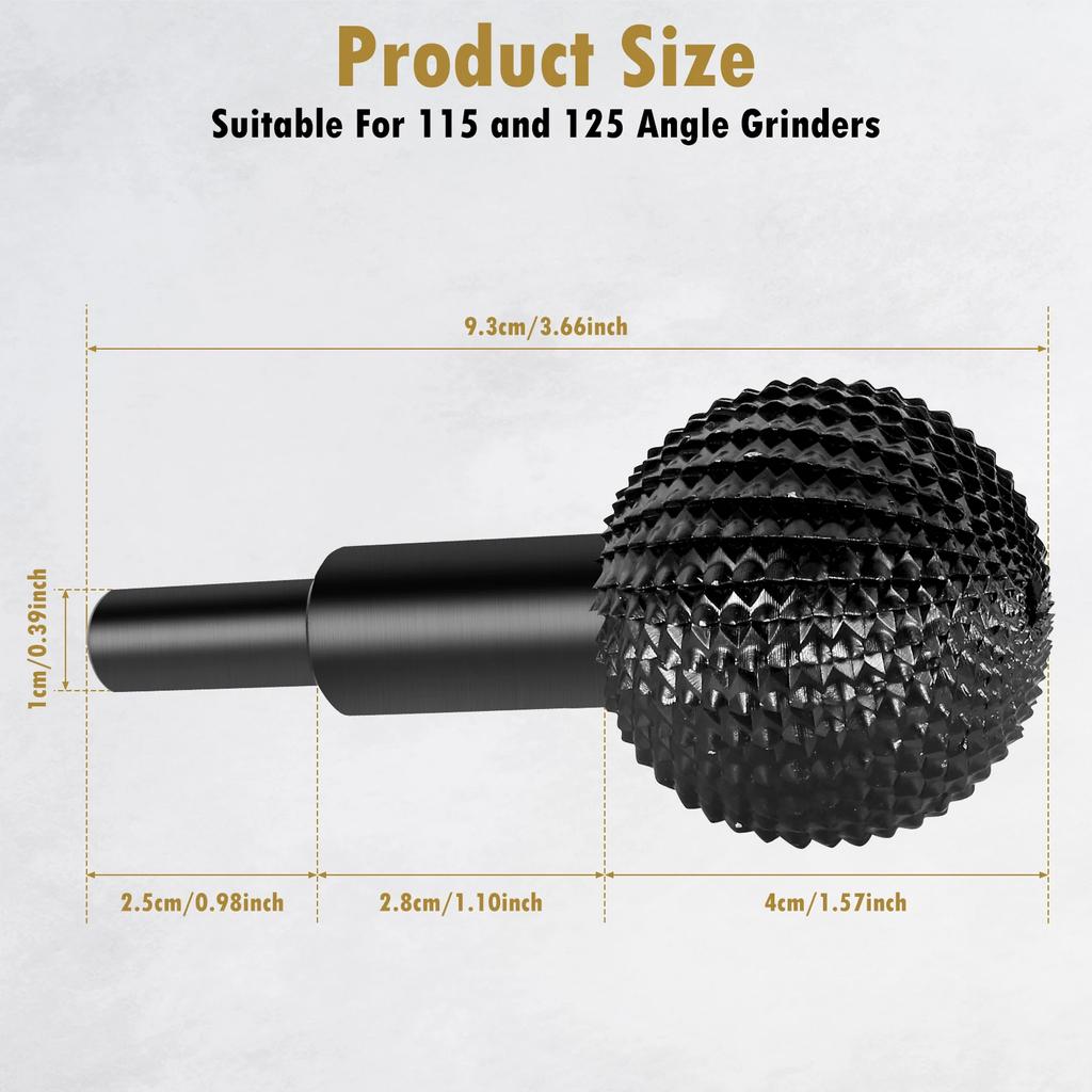 Rotary Drilling Bit Grinding Head Rotary Grinding Head Woodworking Attachment Rotary Burr Grinding Head for Wood Marking Carving