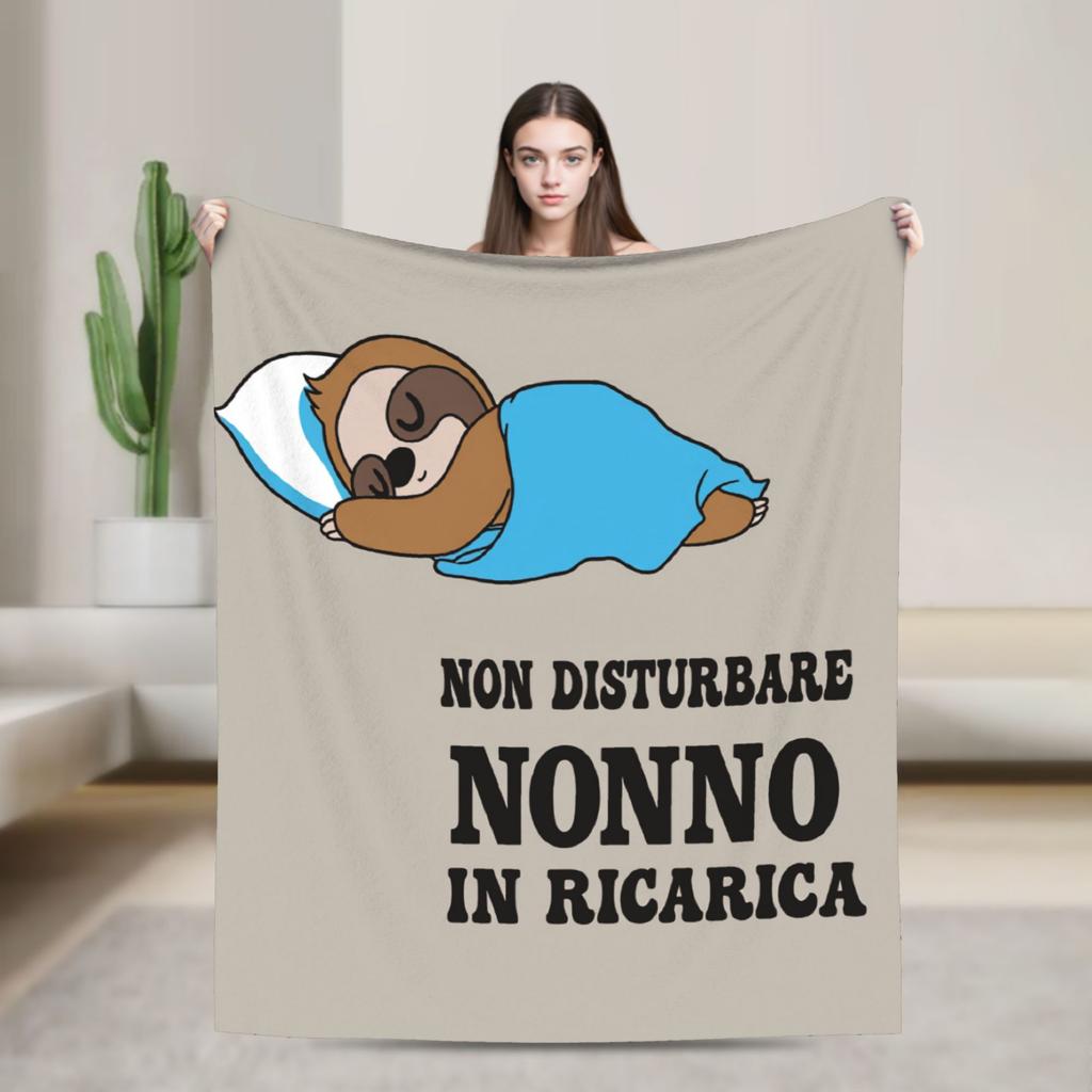 Soft Warm Blanket Travel Office Grandpa Tv Sleeping Throw Blanket Flannel Bedspread For Couch Bed Fluffy Sofa Bed Cover